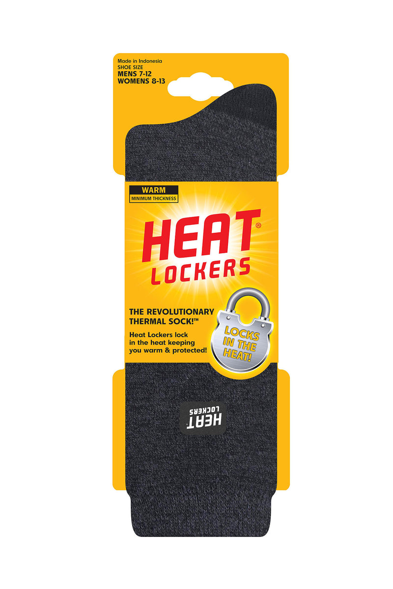 Heat Lockers Men's Warm Twist Thermal Crew Sock Black - Packaging