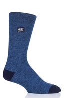 Heat Lockers Men's Warm Twist Thermal Crew Sock Navy