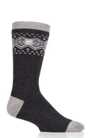 Heat Lockers Men's WARMER Nordic Thermal Crew Sock Charcoal