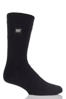 Heat Lockers Men's WARMER Solid Thermal Crew Sock Black
