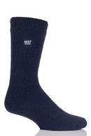 Heat Lockers Men's WARMER Solid Thermal Crew Sock Navy