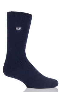 Heat Lockers Men's WARMER Solid Thermal Crew Sock Navy