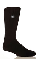 Heat Lockers Men's WARMEST Solid Color Thermal Crew Sock Black