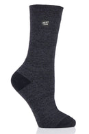 Heat Lockers Women's Warm Twist Thermal Crew Sock Black