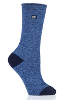Heat Lockers Women's Warm Twist Thermal Crew Sock Navy