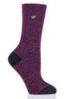 Heat Lockers Women's Warm Twist Thermal Crew Sock Pink