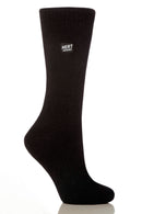 Heat Lockers Women's WARMEST Solid Color Thermal Crew Sock Black