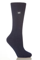 Heat Lockers Women's WARMEST Solid Color Thermal Crew Sock Indigo