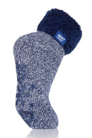 Heat Lockers Women's WARMEST Twist Thermal Lounge Sock Deepest Plum/Cream