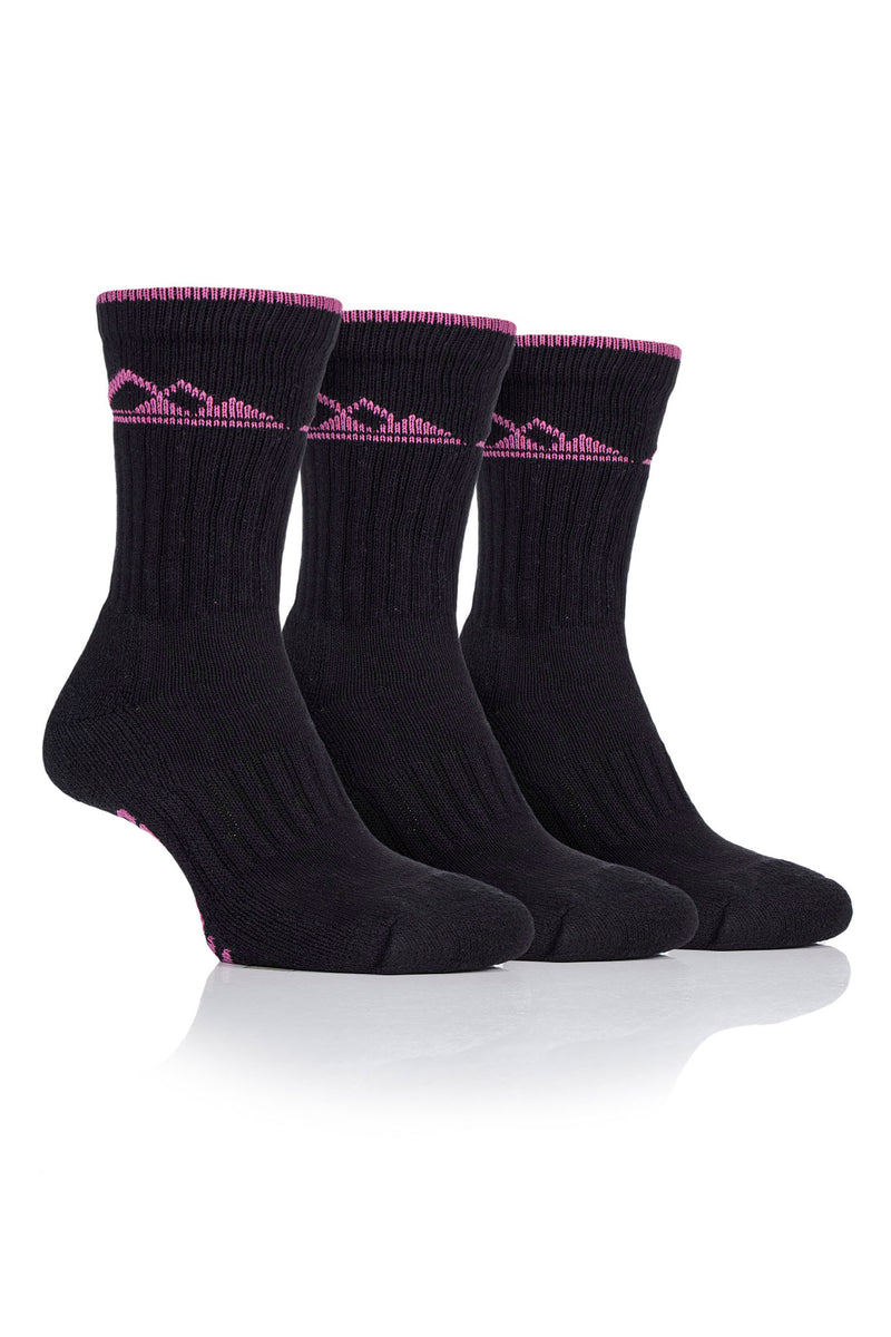 Storm Valley SVLS030 Women's Luxury Boot Sock Black/Cerise