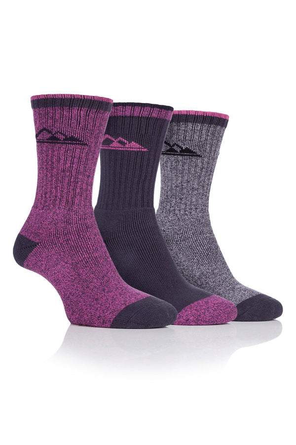 Storm Valley SVLS032 Women's Marl Boot Sock Charcoal/Cerise