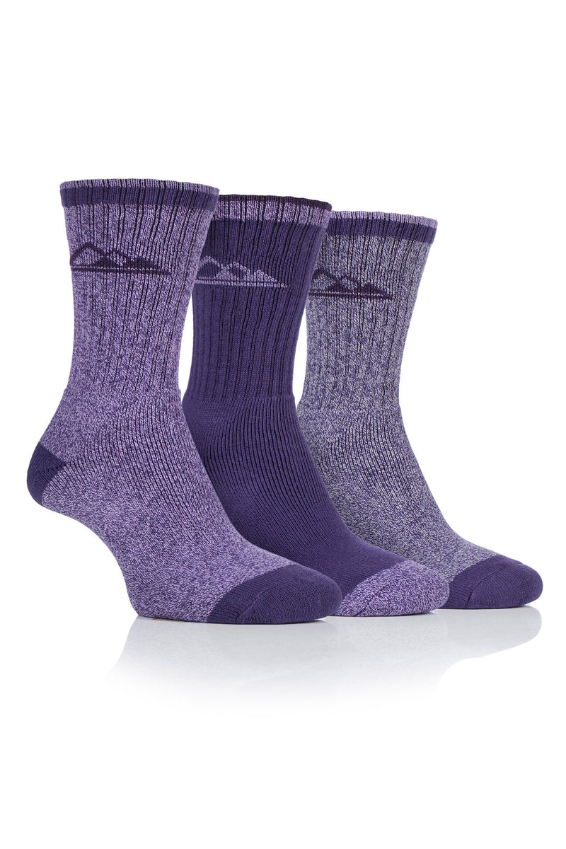 Storm Valley SVLS032 Women's Marl Boot Sock Violet/Purple