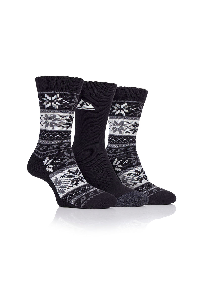Storm Valley Women's Performance Polyester Fairisle Boot Sock Black/Charcoal