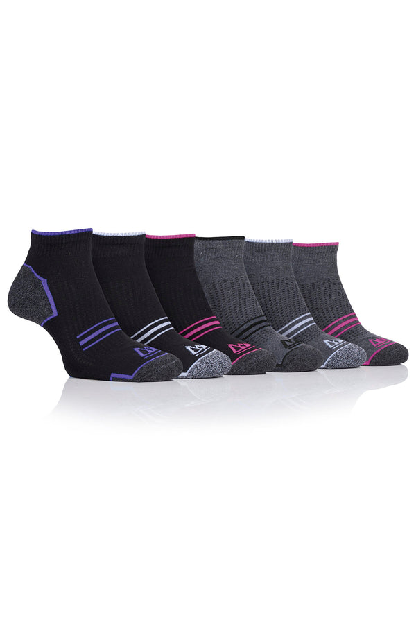 Storm Valley SVLS042 Women's Ankle Sport Sock Black/Charcoal