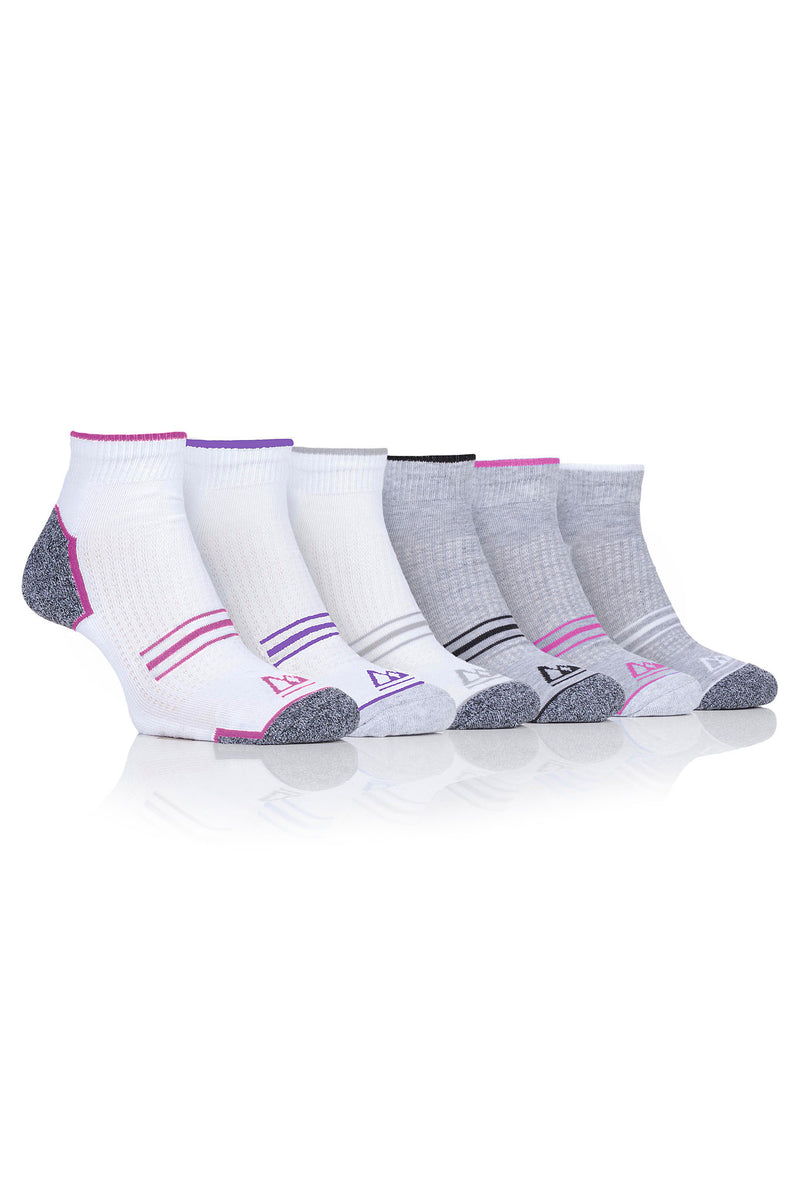 Storm Valley SVLS042 Women's Ankle Sport Sock White/Grey