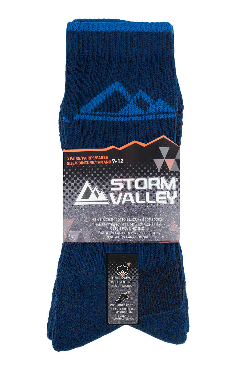 Storm Valley SVMS030 Men's Luxury Boot Sock Navy/Blue - Packaging