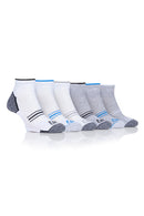 Storm Valley Men's Performance Polyester Ankle Sport Sock White/Grey