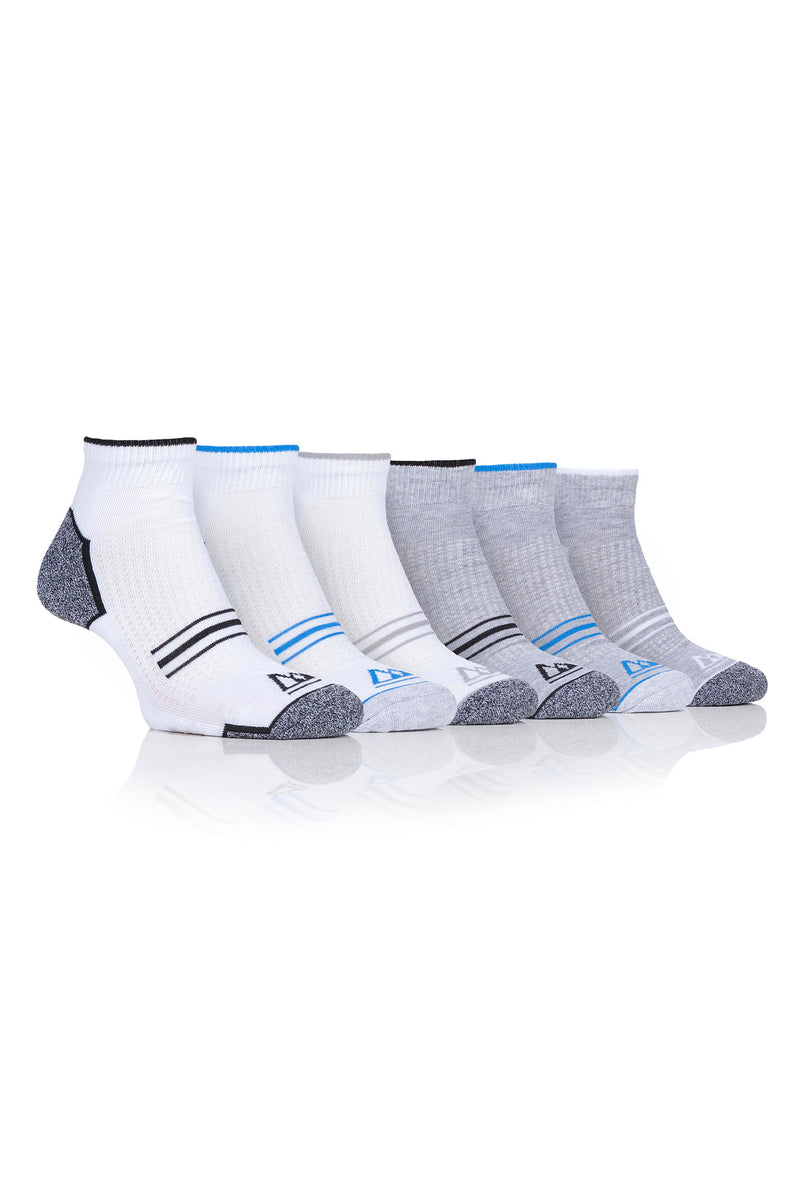 Storm Valley Men's Performance Polyester Ankle Sport Sock White/Grey