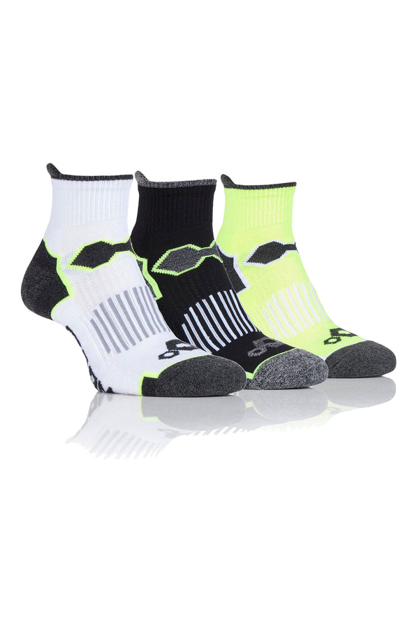 Storm Valley SVWMS005 Men's Midweight Performance Ankle Sock Yellow/Black/White