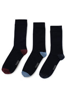 TORE V2500 Men's Heel and Toe Recycled Crew Sock Navy - Flat