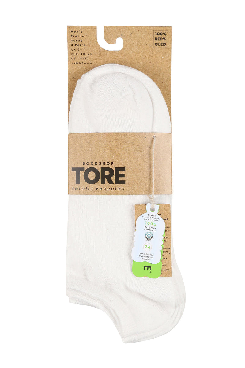 TORE V3000 Men's Recycled Trainer Sock White - Packaging