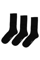 TORE V5000 Men's Recycled Sports Crew Sock Black - Flat