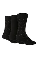 TORE V7001 Men's Pin Dot Jacquard Recycled Crew Sock Black