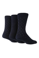 TORE V7001 Men's Pin Dot Jacquard Recycled Crew Sock Navy