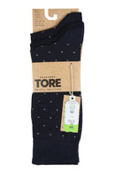 TORE V7001 Men's Pin Dot Jacquard Recycled Crew Sock Navy - Packaging