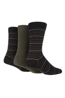TORE V7005 Men's Multi Stripe Recycled Crew Sock Black