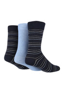 TORE V7005 Men's Multi Stripe Recycled Crew Sock Navy