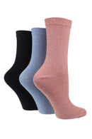 TORE W2000 Women's Solid Color Recycled Crew Sock Rose/Blue/Navy