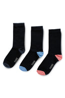 TORE W2500 Women's Heel and Toe Recycled Crew Sock Navy - Flat