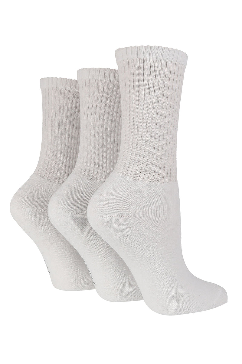 TORE W5000 Women's Recycled Sports Crew Sock White
