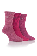 Storm Valley Women's Marl Boot Sock Cerise/Pink