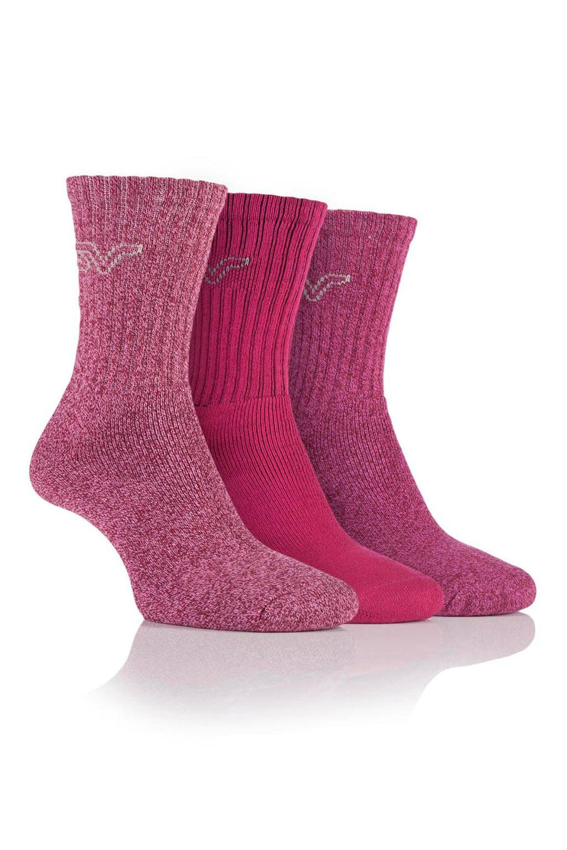 Storm Valley Women's Marl Boot Sock Cerise/Pink