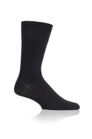 Gentle Grip Men's Beige/Brown/Black Crew Sock - Black
