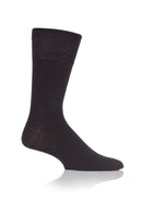 Gentle Grip Men's Beige/Brown/Black Crew Sock - Brown