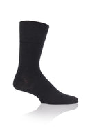 Gentle Grip Men's Charcoal/Navy/Black Crew Sock - Black